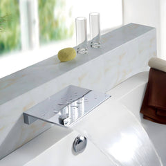 Modern chrome bathtub spout with waterfall faucet