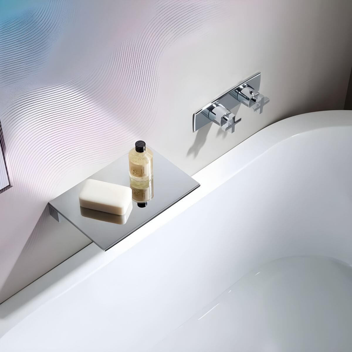 Wall-mounted modern bathtub spout