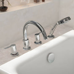 Modern chrome bathtub faucet set