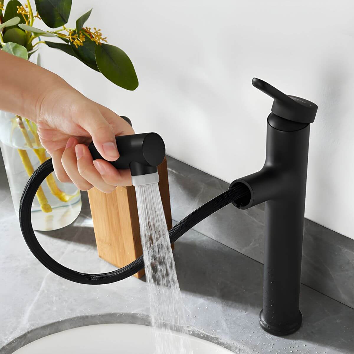 Touch sensor bathroom faucet