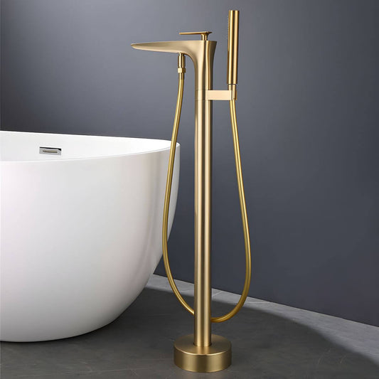 Modern copper bathtub faucet in black color