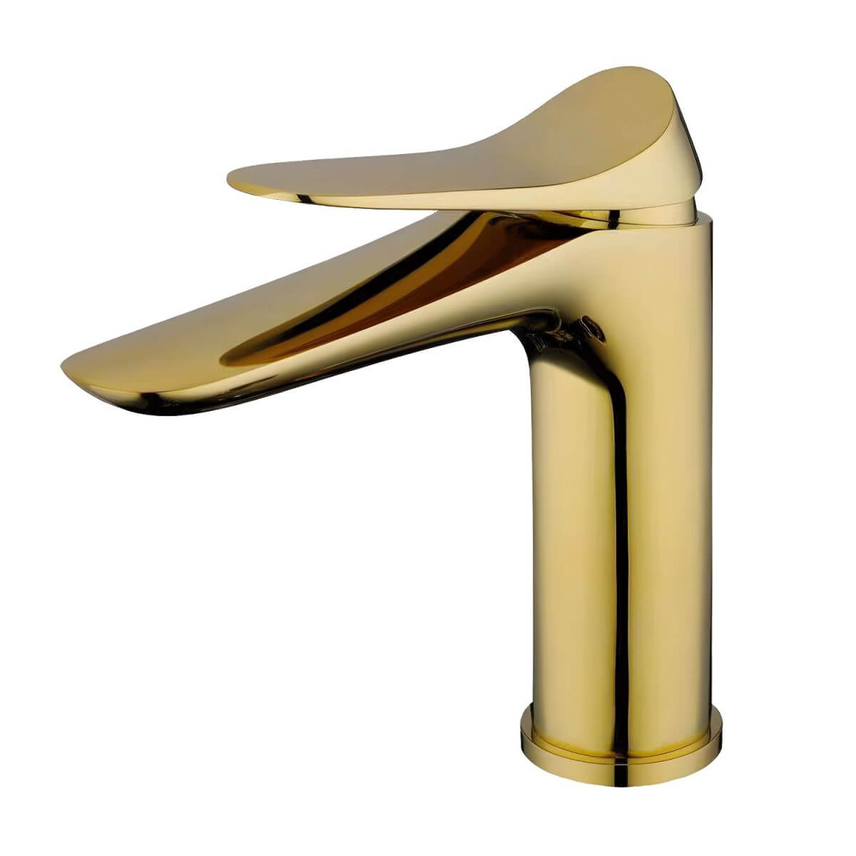 Modern Copper Lever Handle Touch Faucet Gold Finish