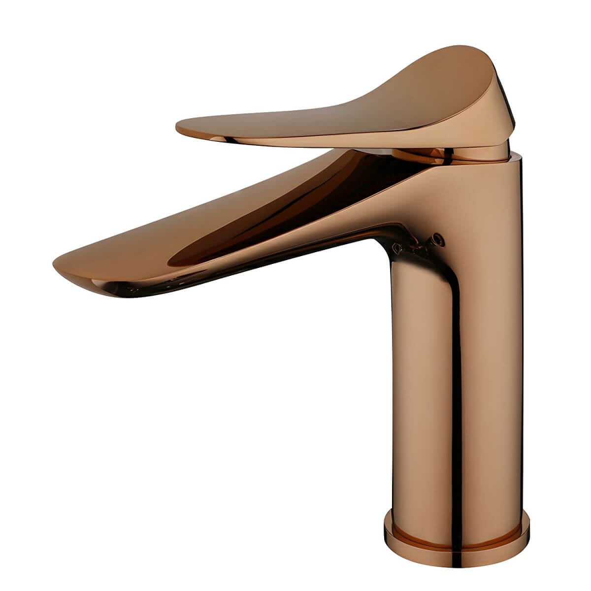 Copper Lever Handle Touch Faucet in Modern Kitchen