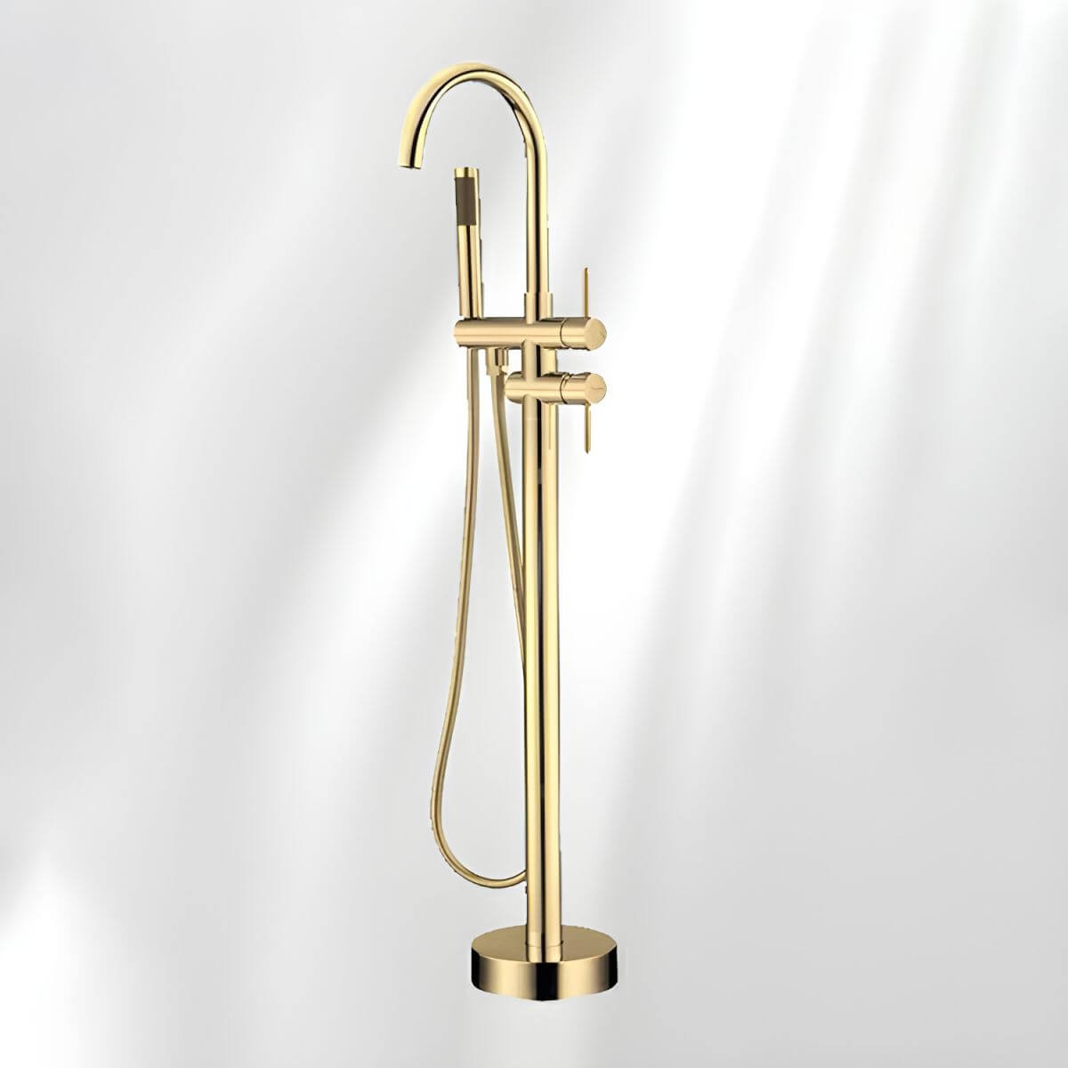 Hand shower included with the copper bathtub faucet