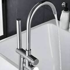 Gooseneck spout design of the bathtub faucet