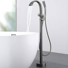 hand shower feature of bathtub faucet