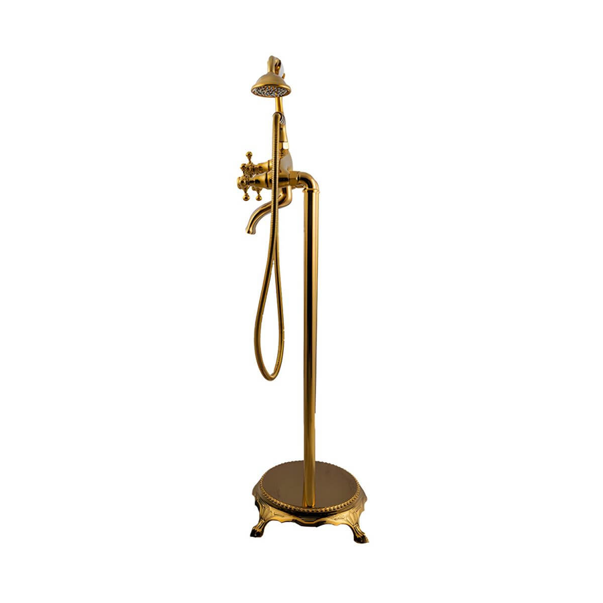 Gold modern faucet for bathtubs