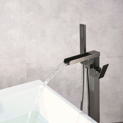 Elegant hand shower included with bathtub faucet