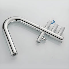 stylish bathtub faucet paired with elegant tub