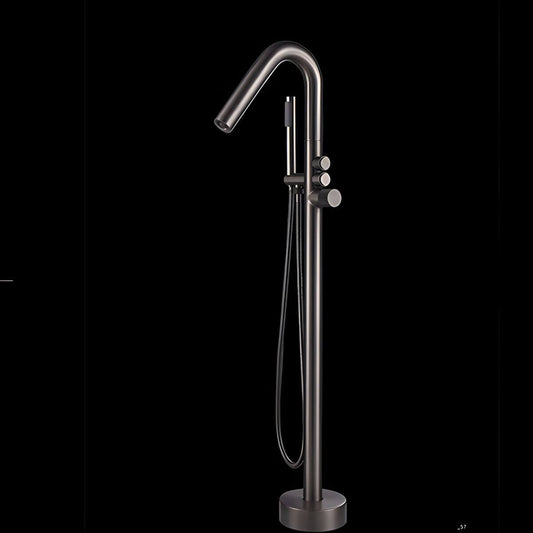 Free standing bathtub faucet in black color