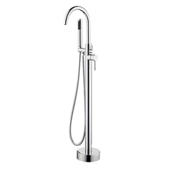 Elegant black faucet for freestanding tubs