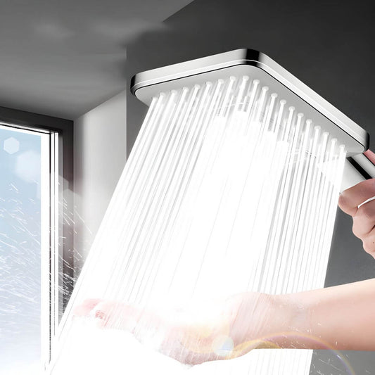 modern handheld shower head silver