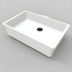 Sleek Rectangular Ceramic Sink