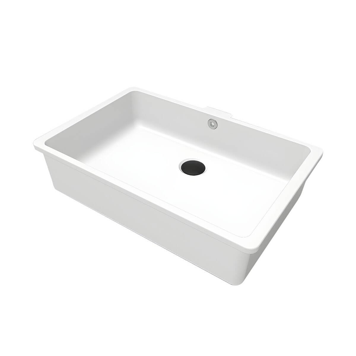 Sleek Rectangular Ceramic Sink