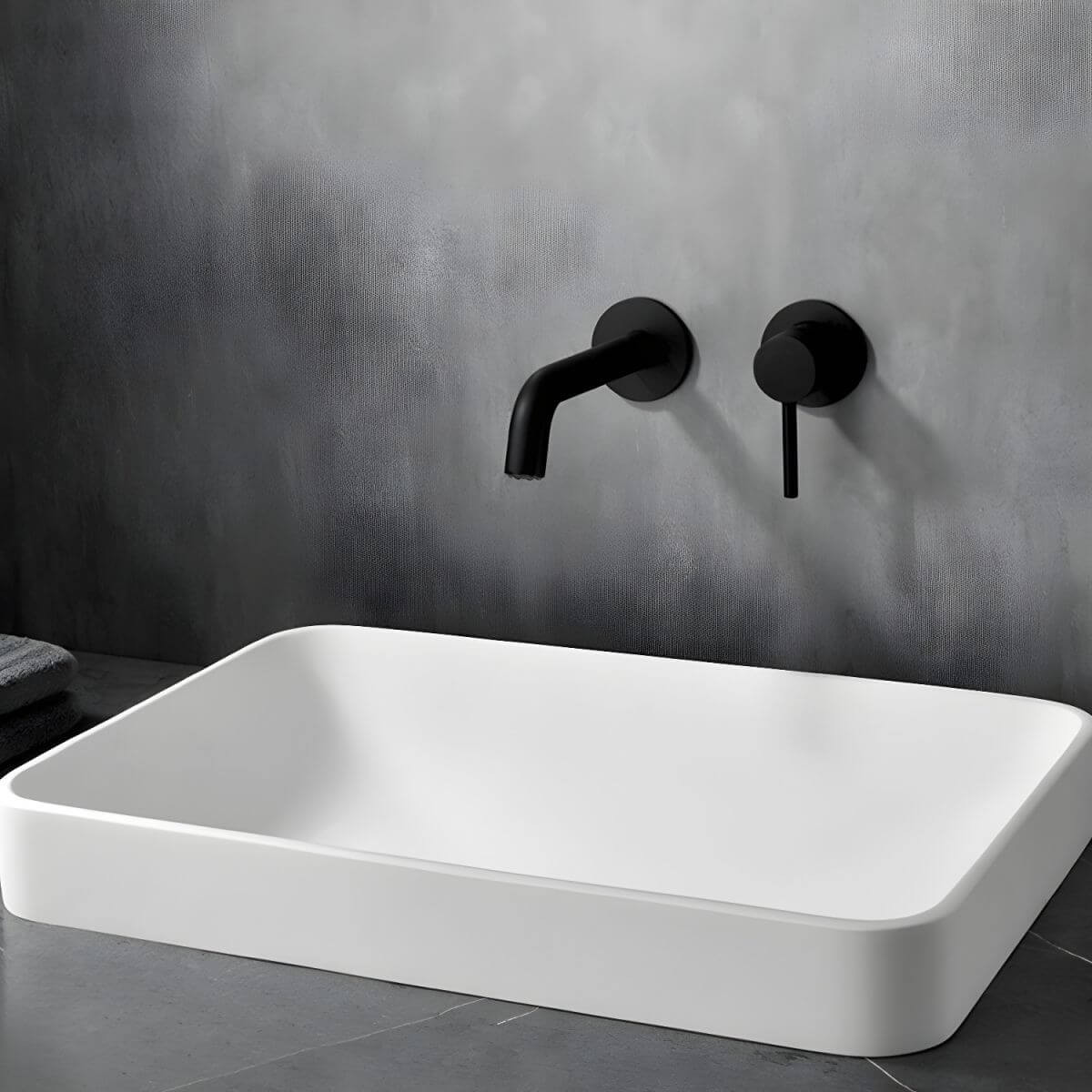 Trendy Vessel Sink Installed in Stylish Bathroom