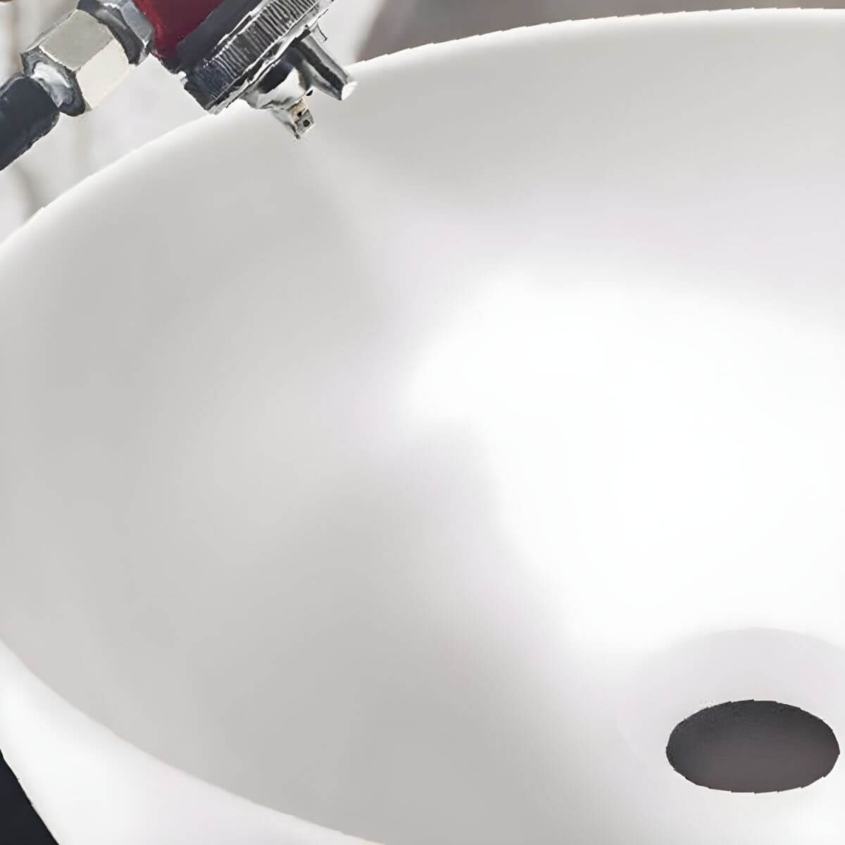 Elegant Bright White Bathroom Sink