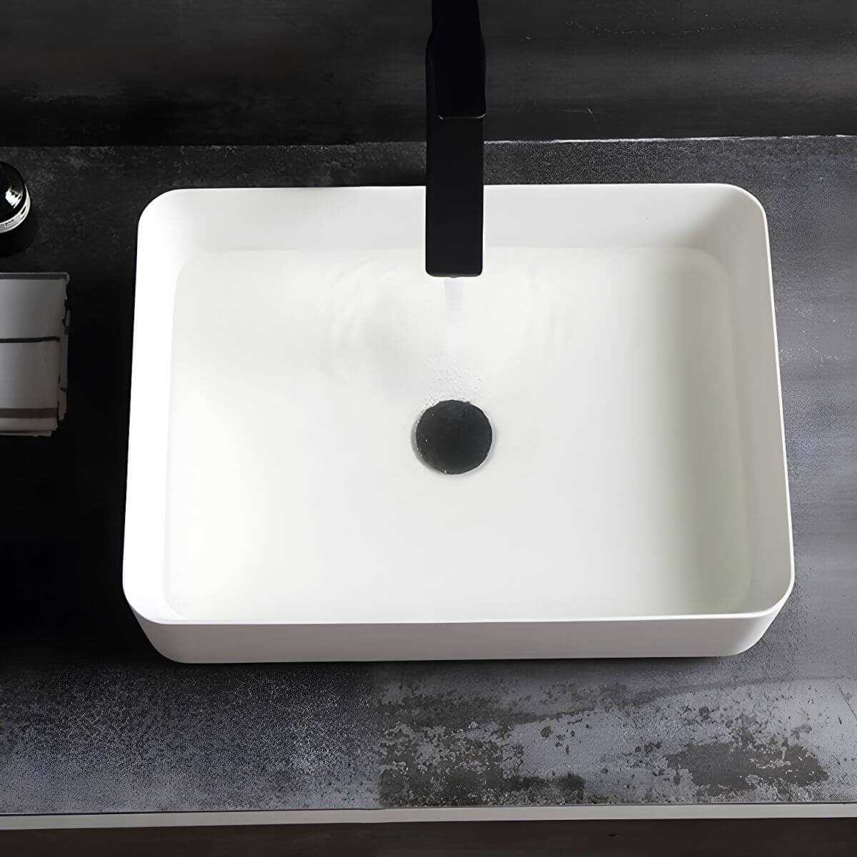 Bright White Ceramic Vessel Sink