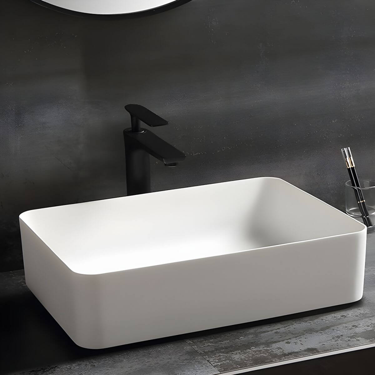 Contemporary Rectangular Vessel Sink Design