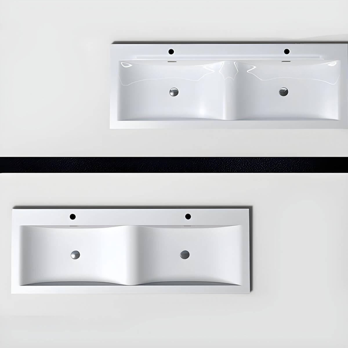 Matte White Rectangular Sink in Kitchen