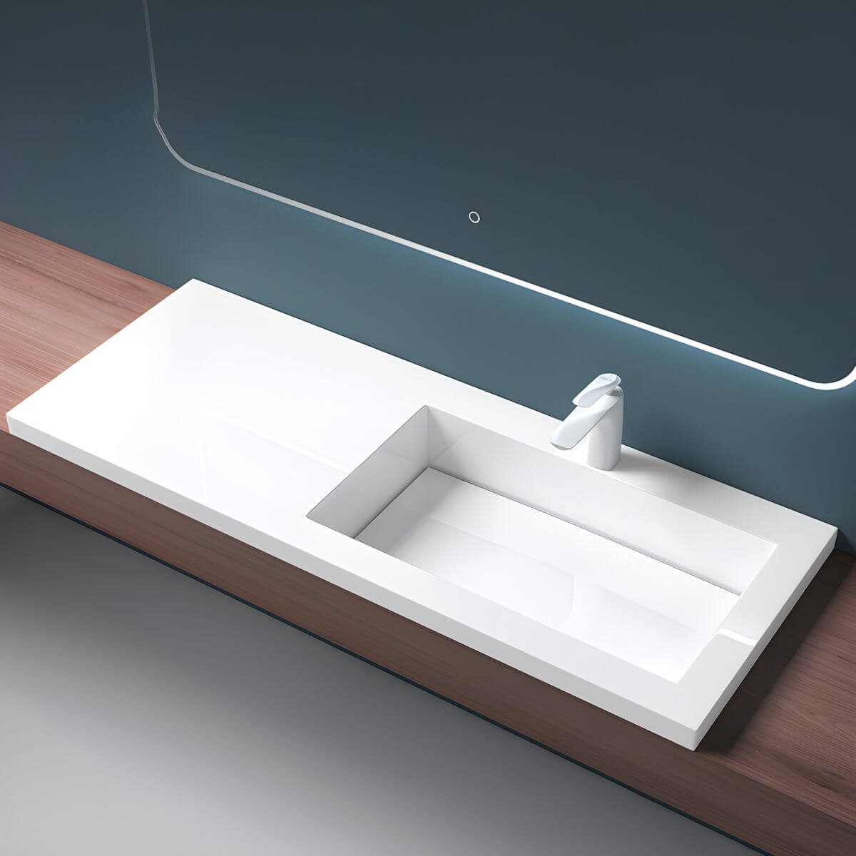 Matte White Engineered Stone Sink