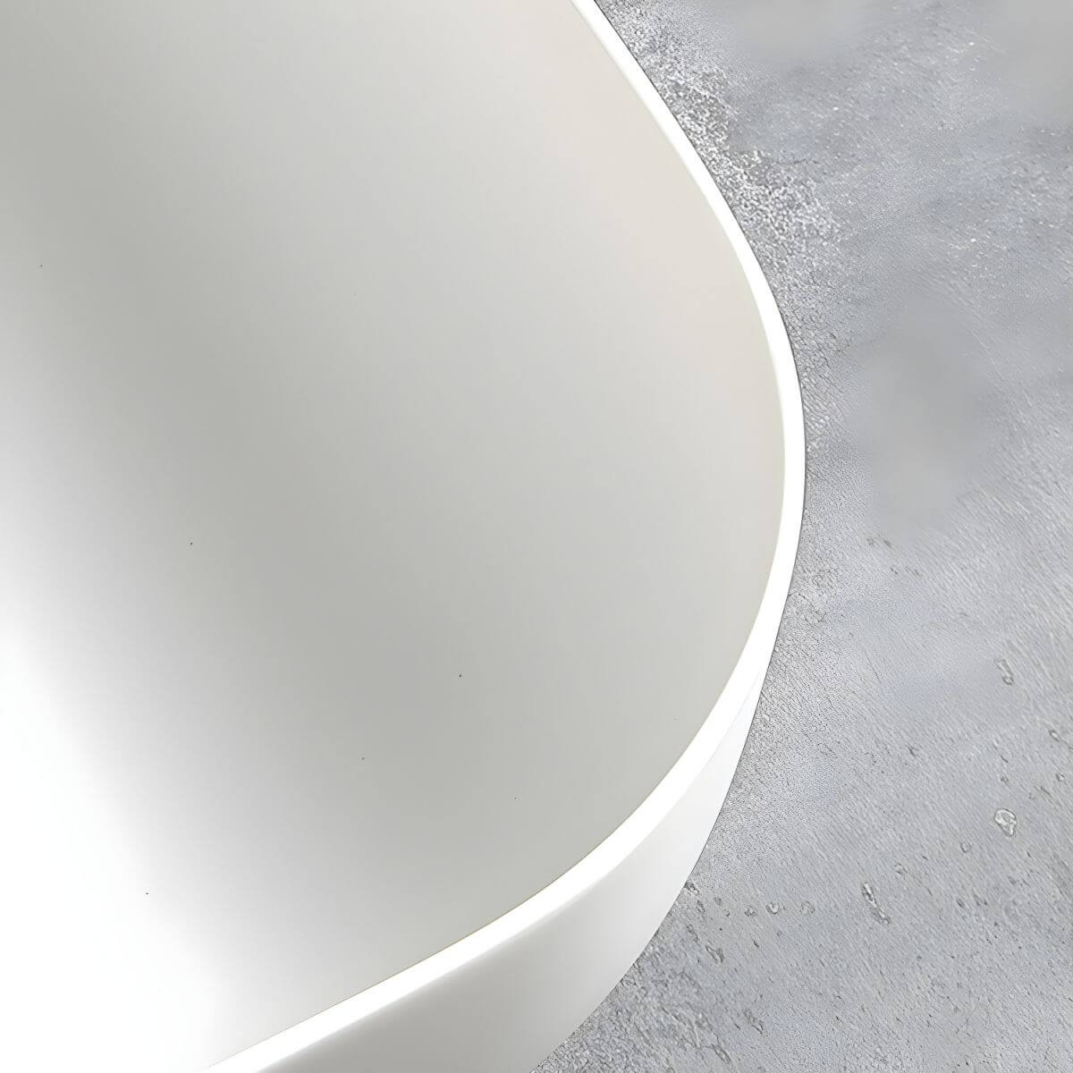 Bright white version of modern undermount sink