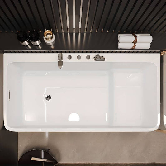 Rectangle back to wall bathtub