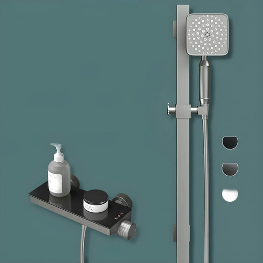 Modern wall-mounted bathtub faucet in black