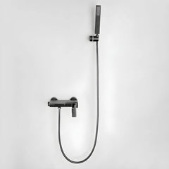 Stylish bathtub spout in gun grey