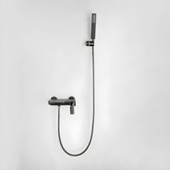 Stylish bathtub spout in gun grey