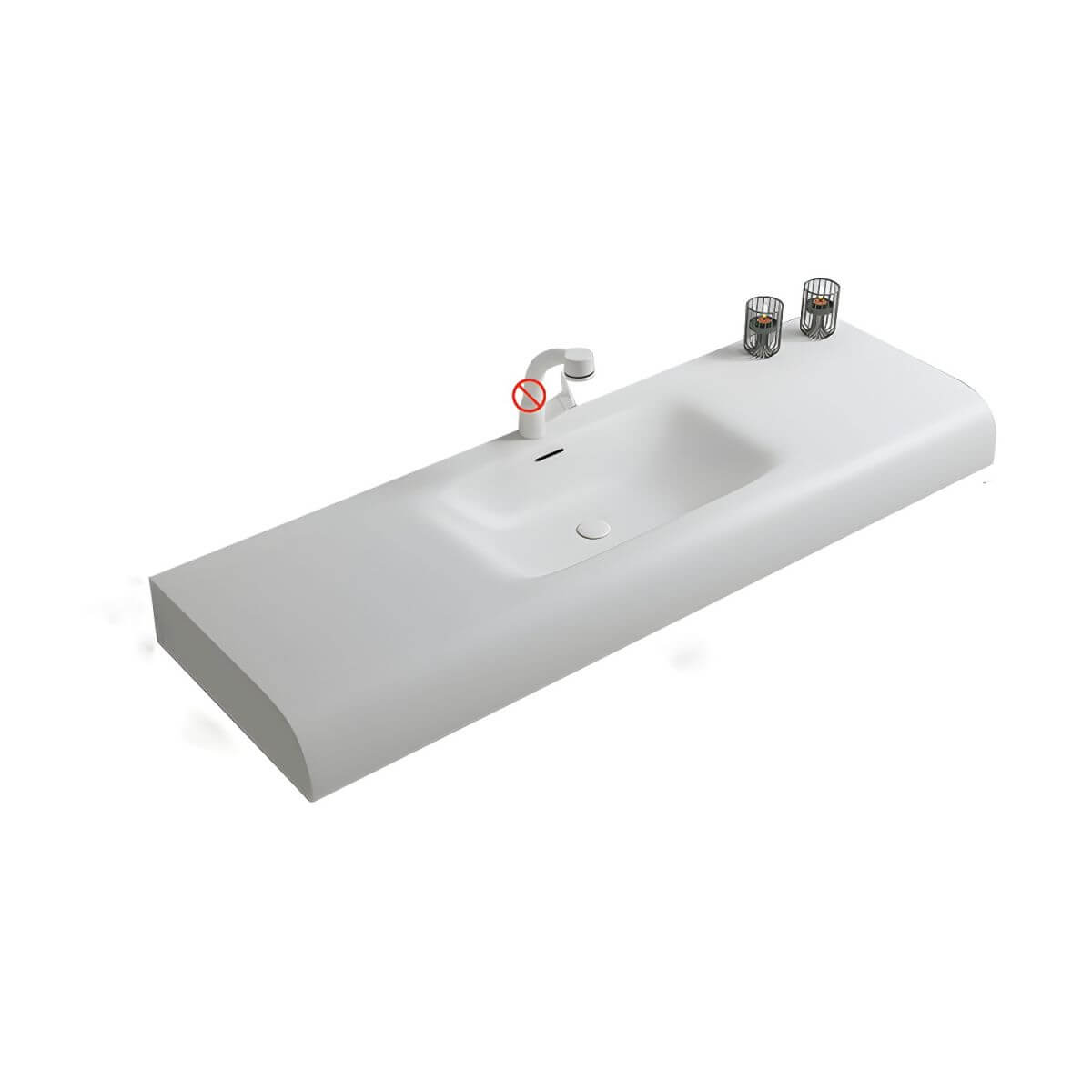 High-quality white ceramic sink