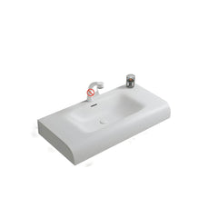 Fade-resistant white bathroom sink