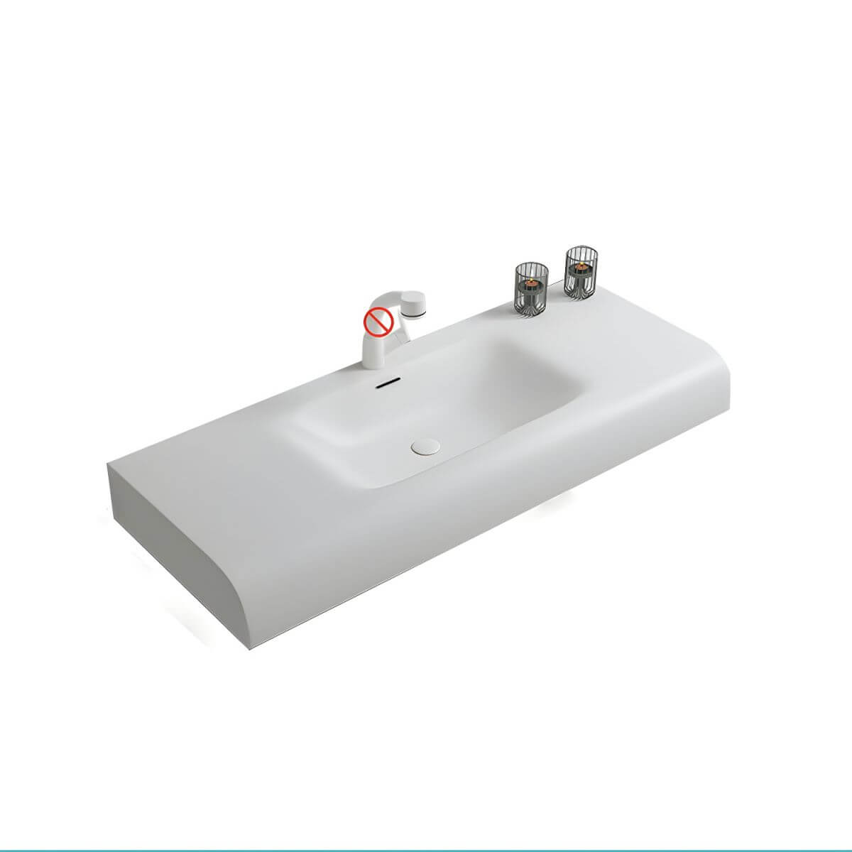 Space-saving wall-mounted sink