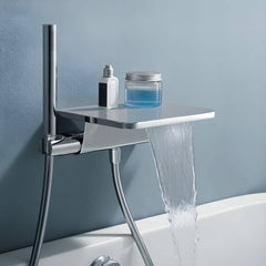 modern bathtub spout with waterfall faucet