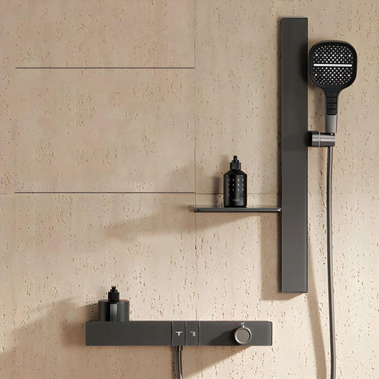 Modern wall mounted copper bathtub faucet set