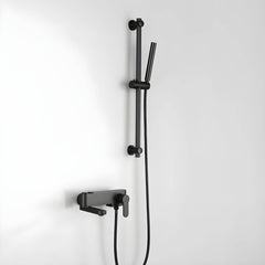 modern wall-mounted copper bathtub spout gun grey