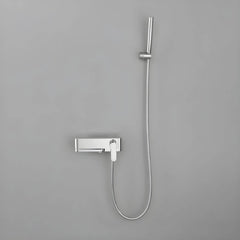 modern wall-mounted copper bathtub spout chrome