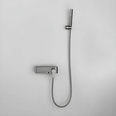 modern wall-mounted copper bathtub spout white