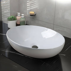 Ceramic bathroom sink with faucet