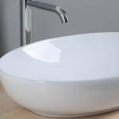 Close-up of white ceramic sink surface