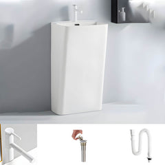 Contemporary bathroom design featuring pedestal sink