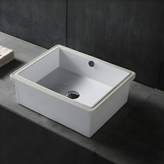 Stylish white bathroom sink with clean lines