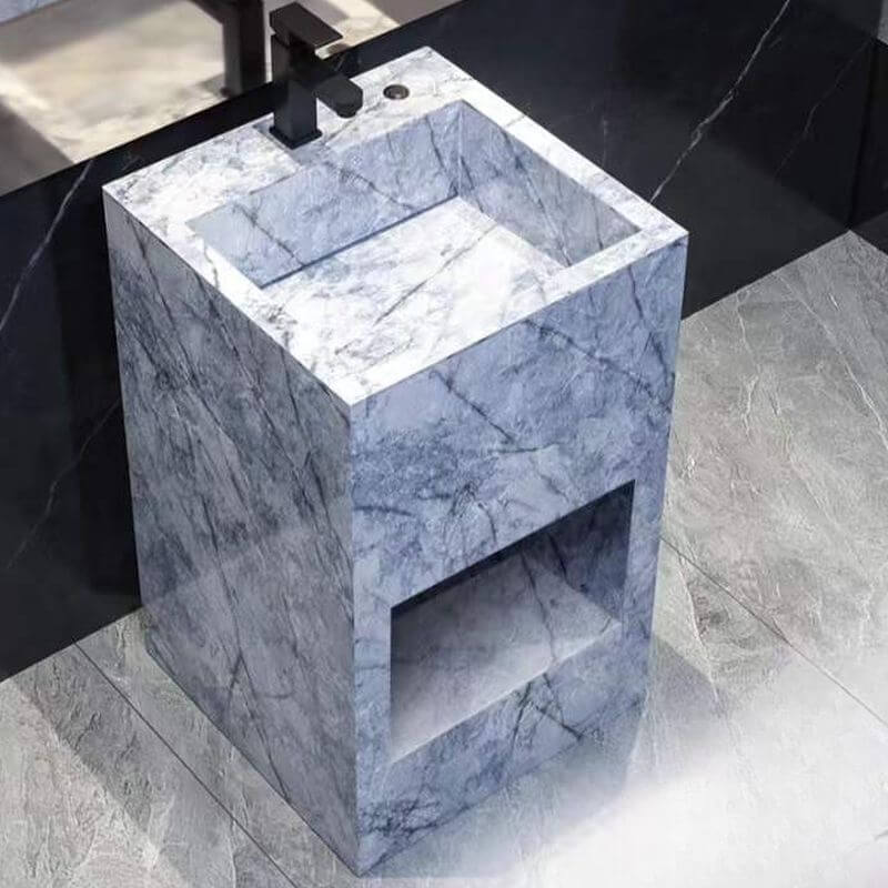 Contemporary Rectangular Pedestal Sink Design