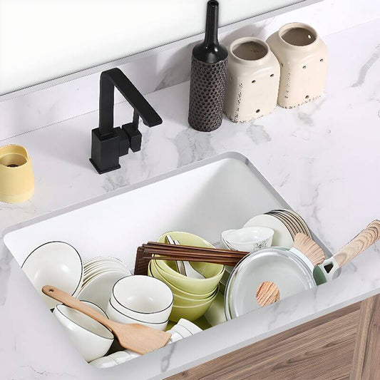 Sleek rectangular bathroom sink