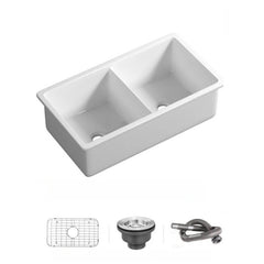 Undermount bathroom sink in white