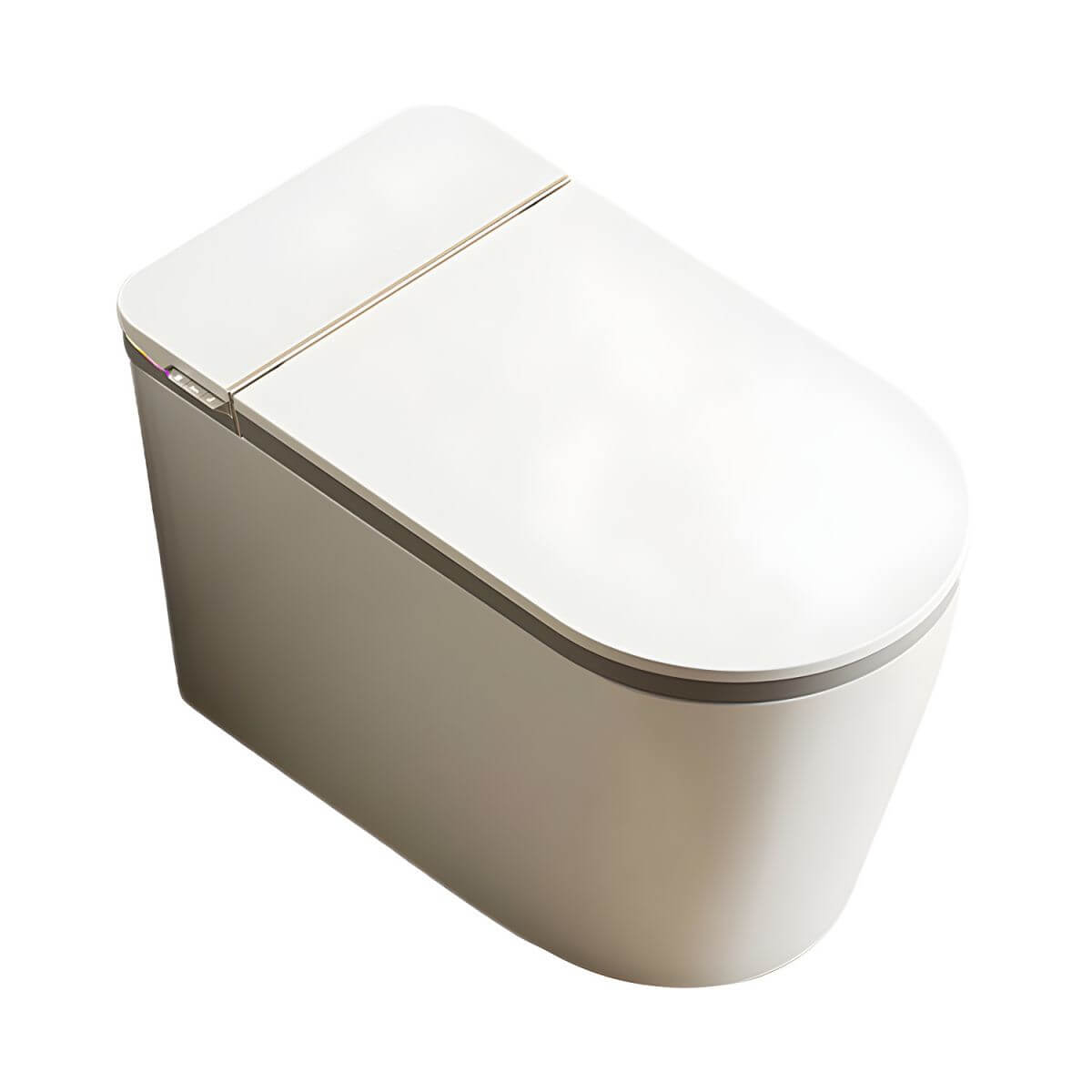 Floor mount elongated bidet in white