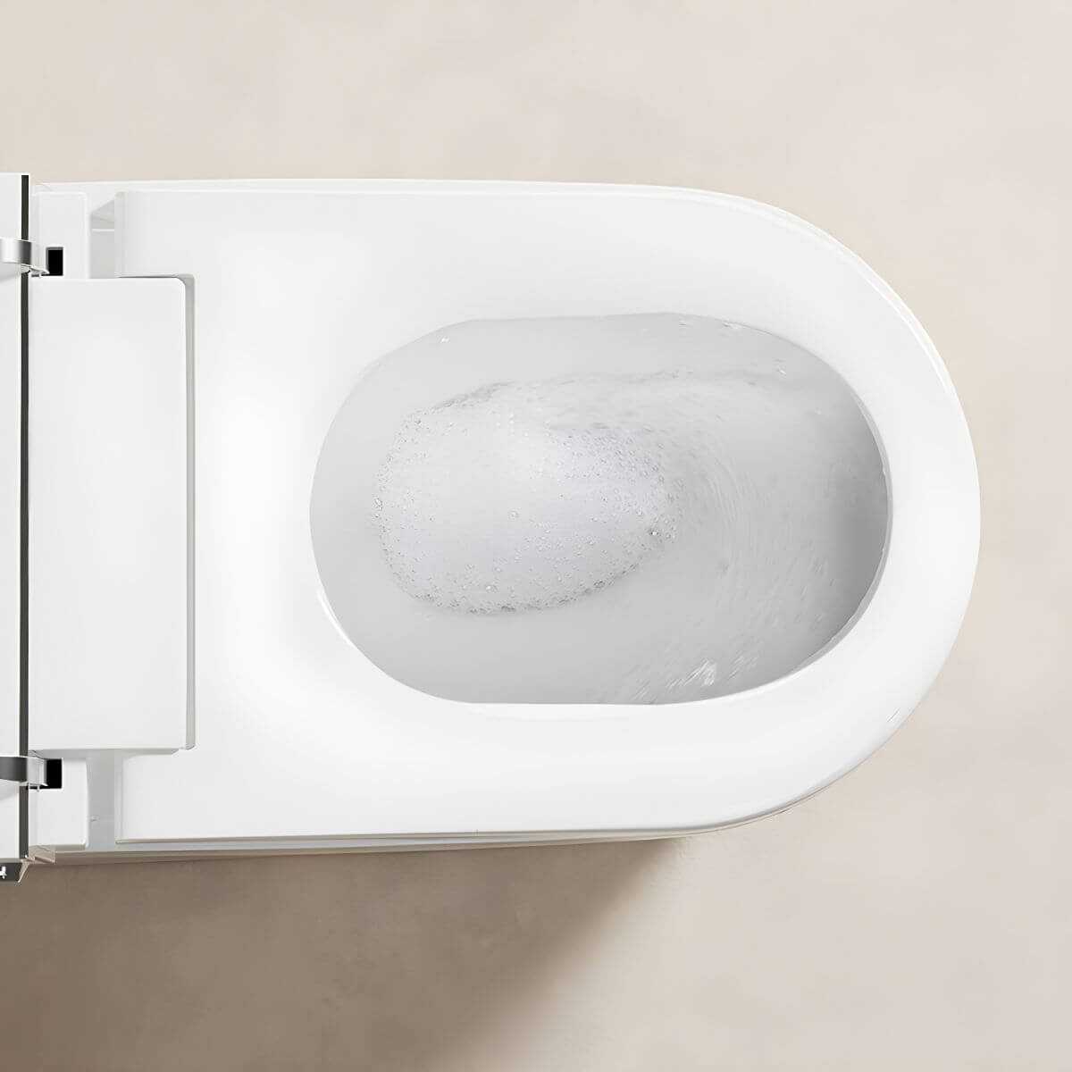 Close-up of bidet controls