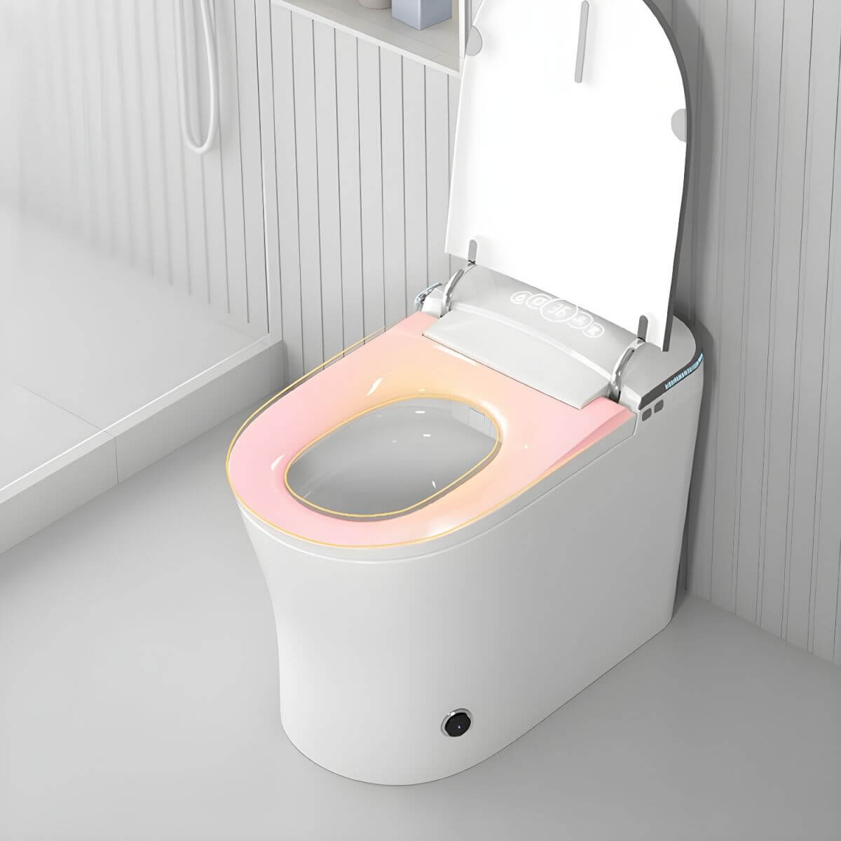 Stylish elongated floor mount bidet