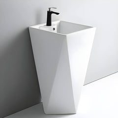 Stylish oval porcelain sink for bathrooms