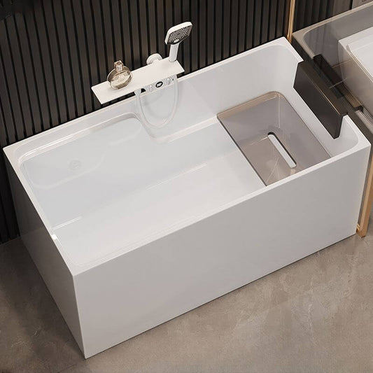 Rectangle freestanding bathtub white acrylic