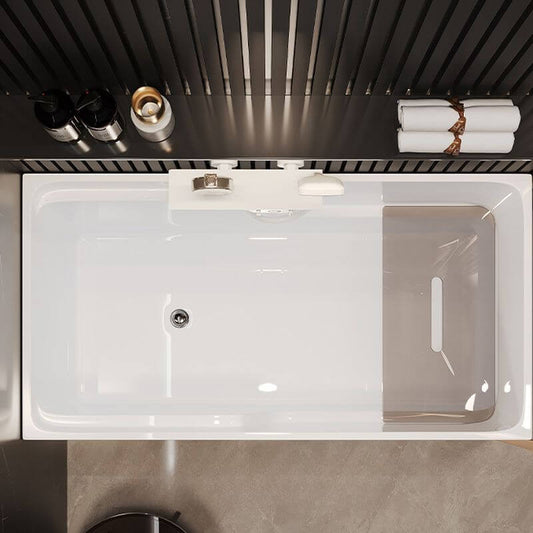 Modern back to wall bathtub